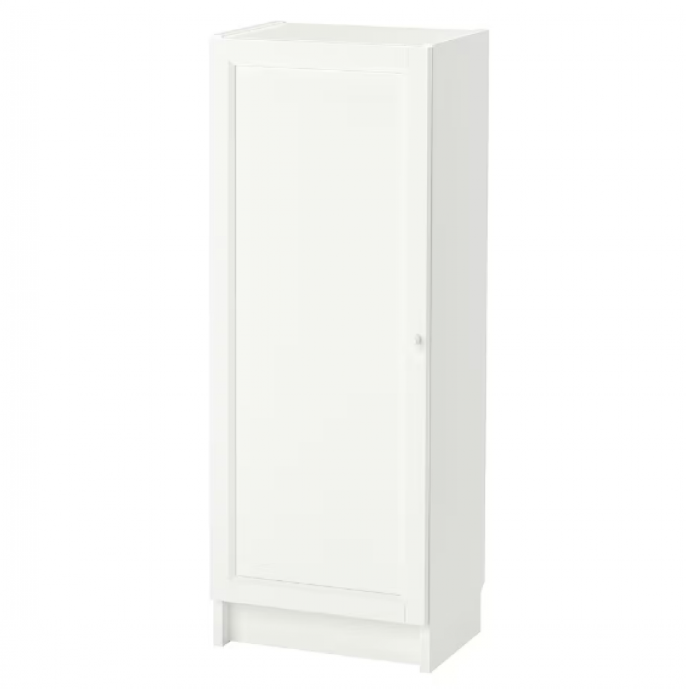 BILLY OXBERG مكتبة مع باب أبيض 40x30x106 سم