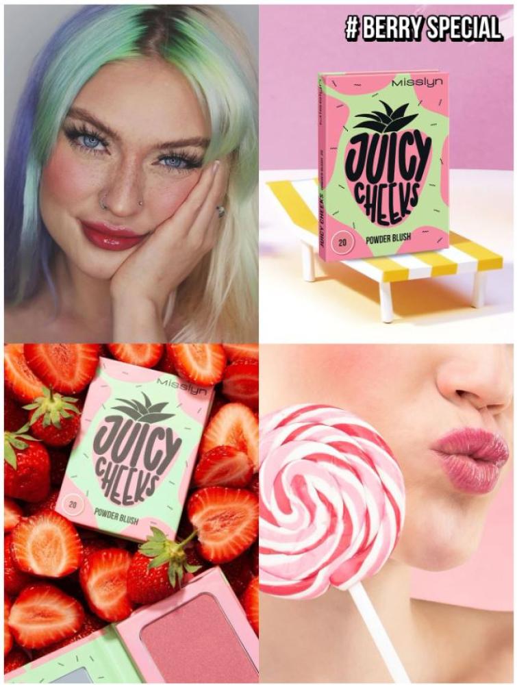 بودرة أحمر الخدود من Misslyn جوسي تشيكس طويل الثبات 1 قطعة