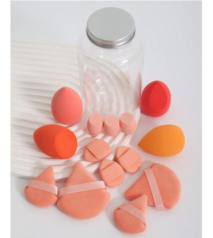 اسفنجة مكياج مجموعة من Beauty Blender بيوتي بلاندر 14 قطعة مع حاويات تخزين