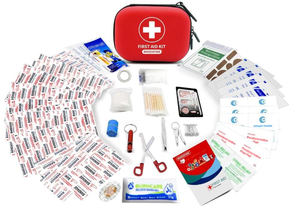 مجموعة إسعافات أولية 104 قطعة بحافظة EVA مقاومة للماء صغيرة محمولة