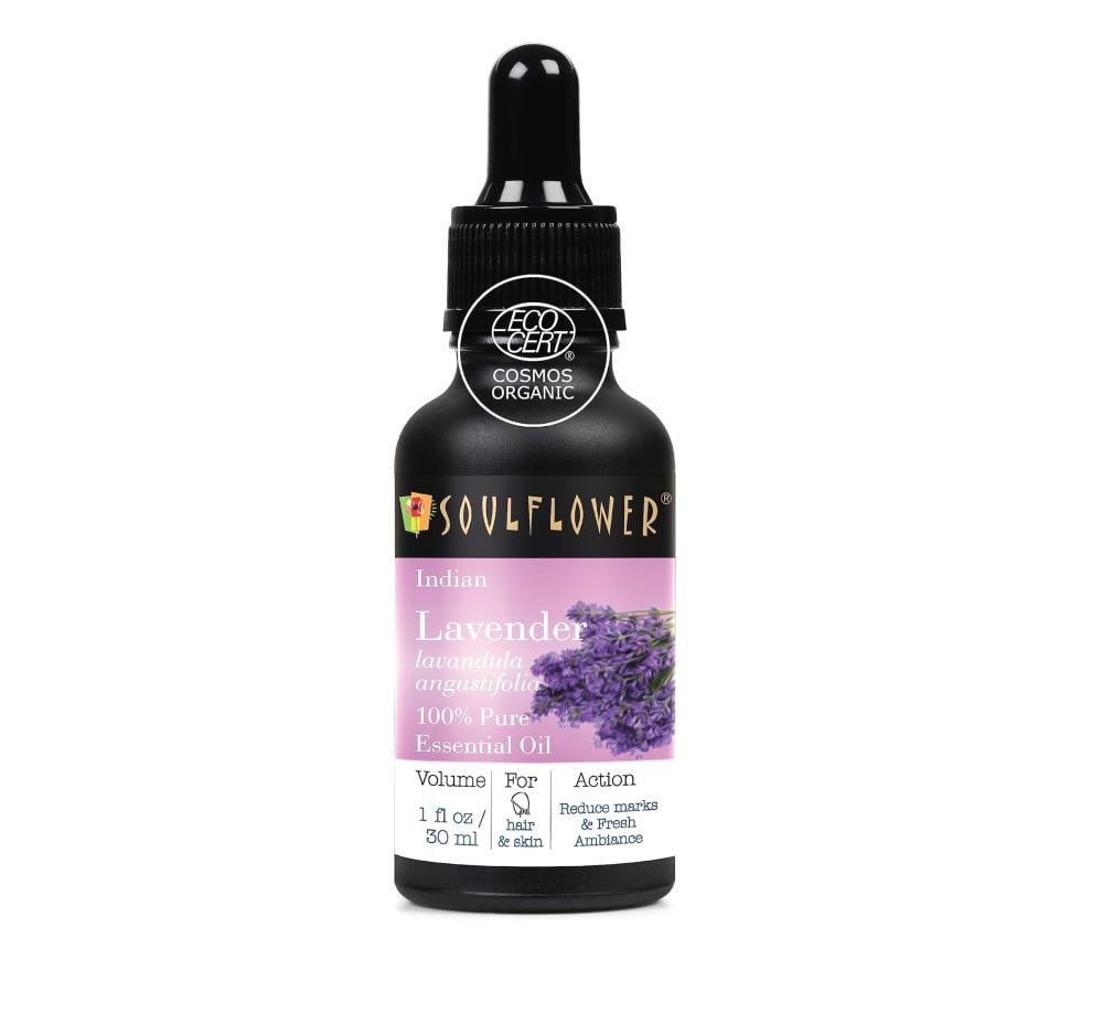 زيت اللافندر العطري من سول فلاور، نقي غير مخفف، طبيعي وآمن، نباتي، عضوي، عطري، قطارة زجاجية إضافية، 1 أونصة سائلة