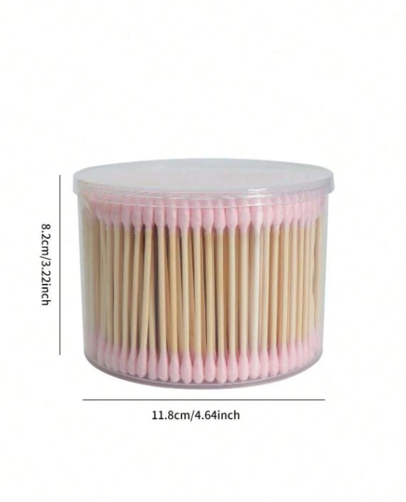 أسياخ تنظيف الأذن والمكياج 500 قطعة ذات رأسين للاستخدام الشخصي