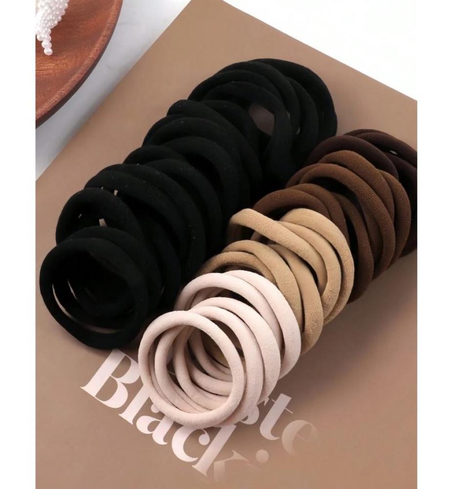 ربطات شعر مرنة متعددة الألوان 50 قطعة