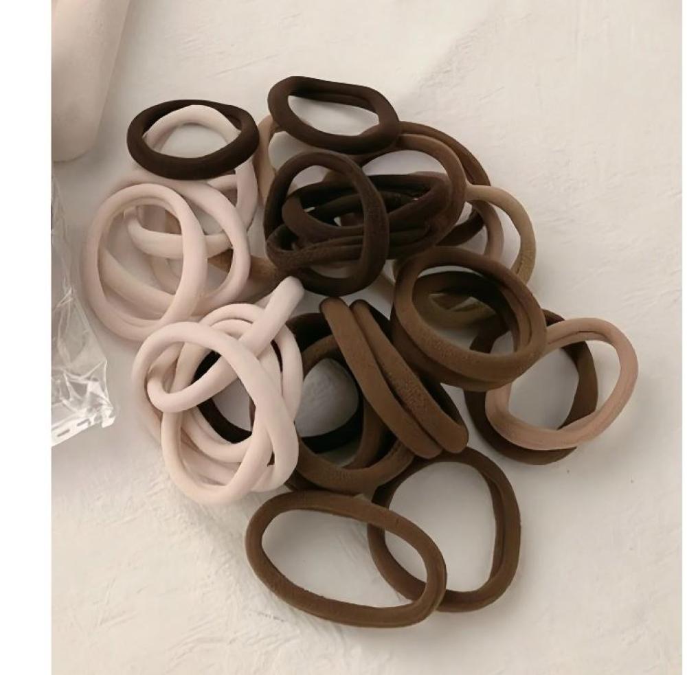 ربطات شعر مرنة متعددة الألوان 50 قطعة