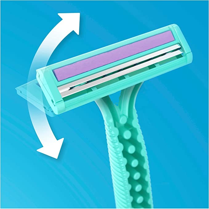 شفرة حلاقة نسائية للاستعمال مرة واحدة من Gillette مرطبة 12 قطعة