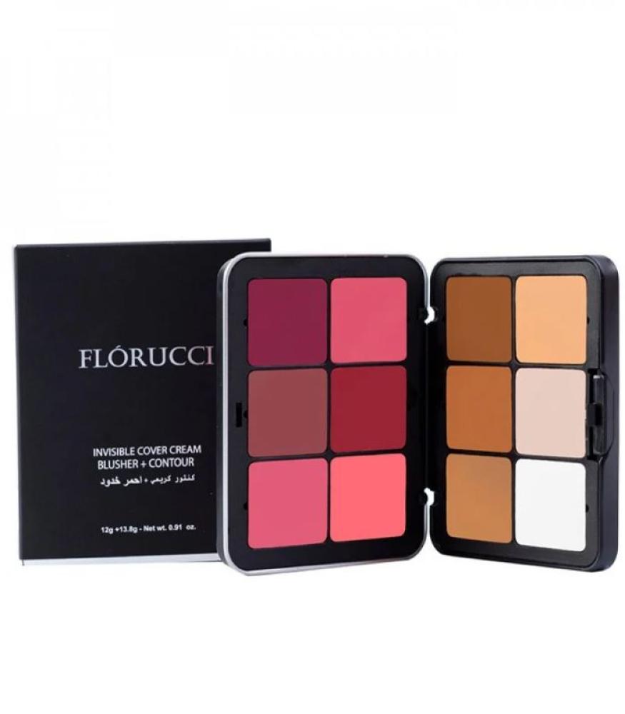 مجموعة بلاشر وكونتور كريمي من FLRUCCI بـ12 لون متعددة