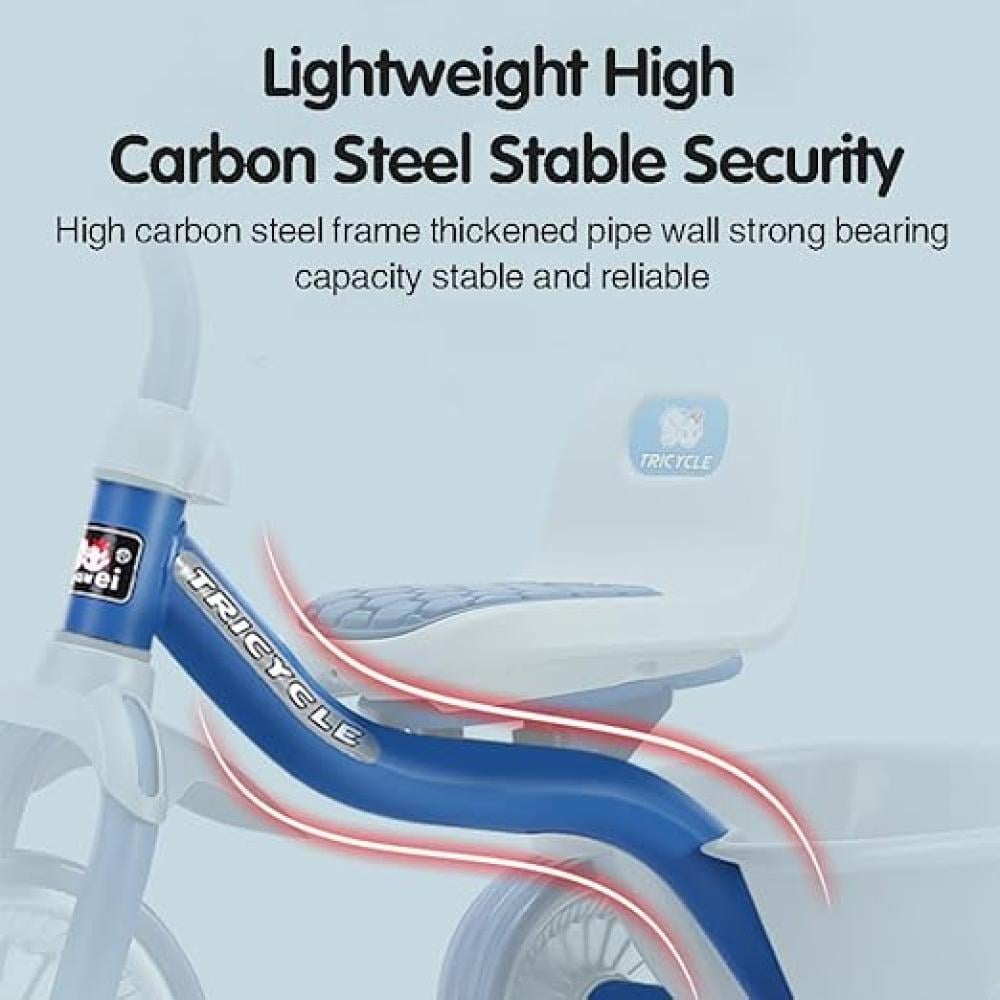 دراجة ثلاثية العجلات من DMG Tech بمسند ظهر وحزام أمان 66×41×60 سم