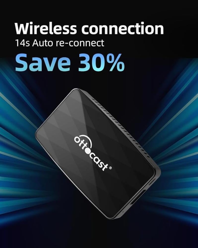 محول اوتو ادابتر ام اكس لاسلكي ابل كاربلاي اندرويد مع خاصية النسخ المتطابق، دونجل تشغيل السيارة 3 في 1 متصل باللاسلكي، توصيل وتشغيل مطور سريع 14 ثانية مع واي فاي مزدوج 5.2 بي تي في ثوان