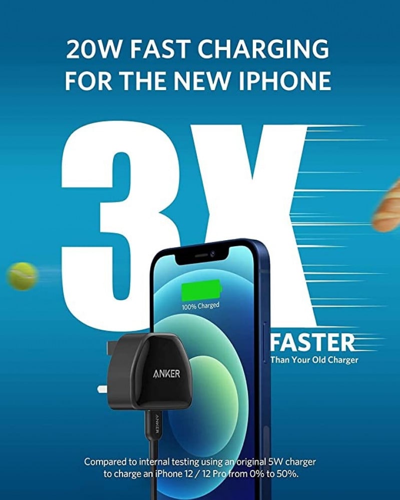 كيبل باور بورت III اصدار نانو بقدرة 20 واط وتيار عالي الجهد | اسود