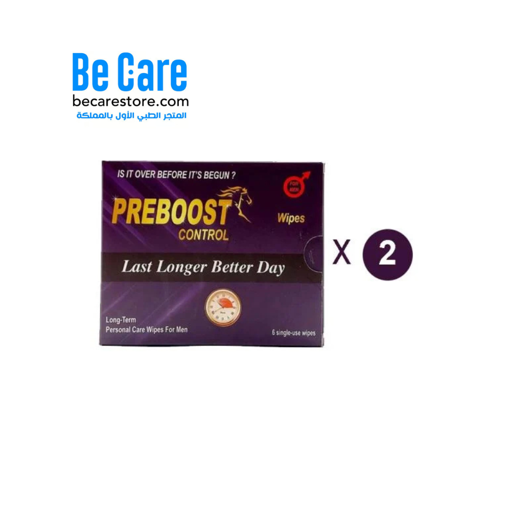 عدد 2 علبة بريبوست كونترول مناديل للعناية بالرجل – 12 حبة