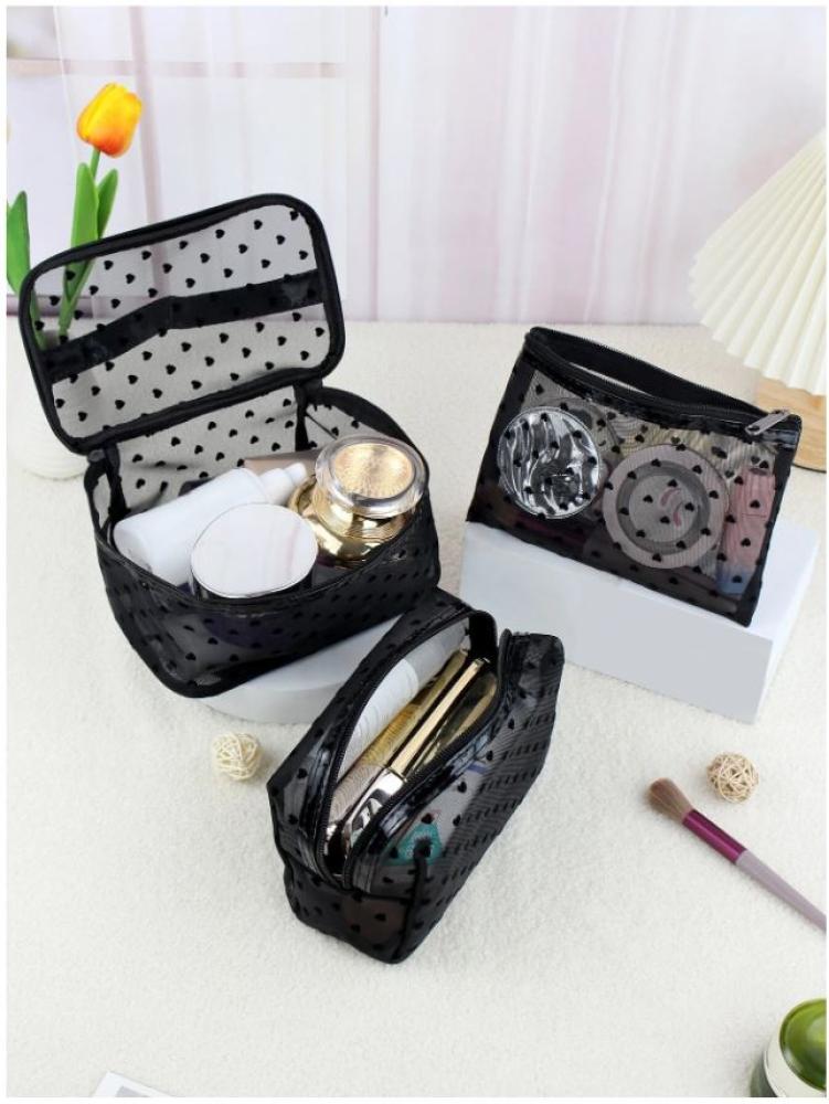 مجموعة 3 قطع شفافة لحقيبة مكياج السفر، مدة التجهيز 10 ايام