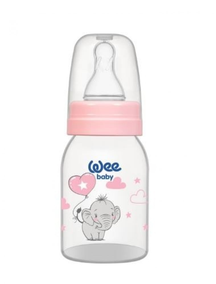 زجاجة رضاعة وي بيبي كلاسيك | حلمة سيليكون وغطاء مضاد للتسرب للأطفال 0-6 أشهر