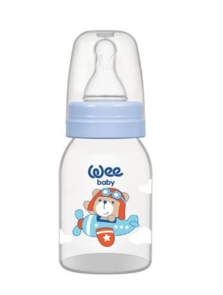 زجاجة رضاعة وي بيبي كلاسيك | حلمة سيليكون وغطاء مضاد للتسرب للأطفال 0-6 أشهر