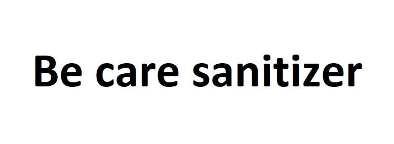 Be care sanitizer