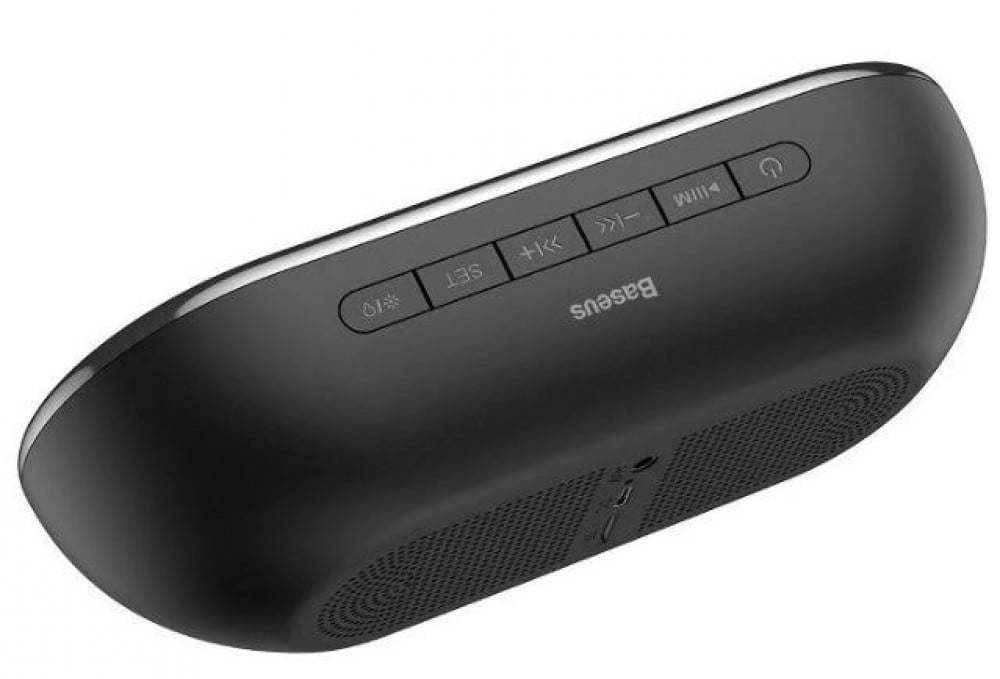 بيسوس - مكبر الصوت Baseus Encok E09 مكبر صوت بلوتوث لاسلكي ، ساعة (أسود)
