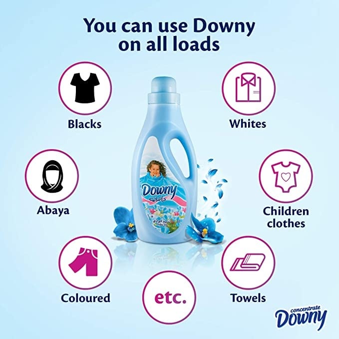 منعم الأقمشة مركز من Downy برائحة نسيم الوادي والمنعش 3 لتر