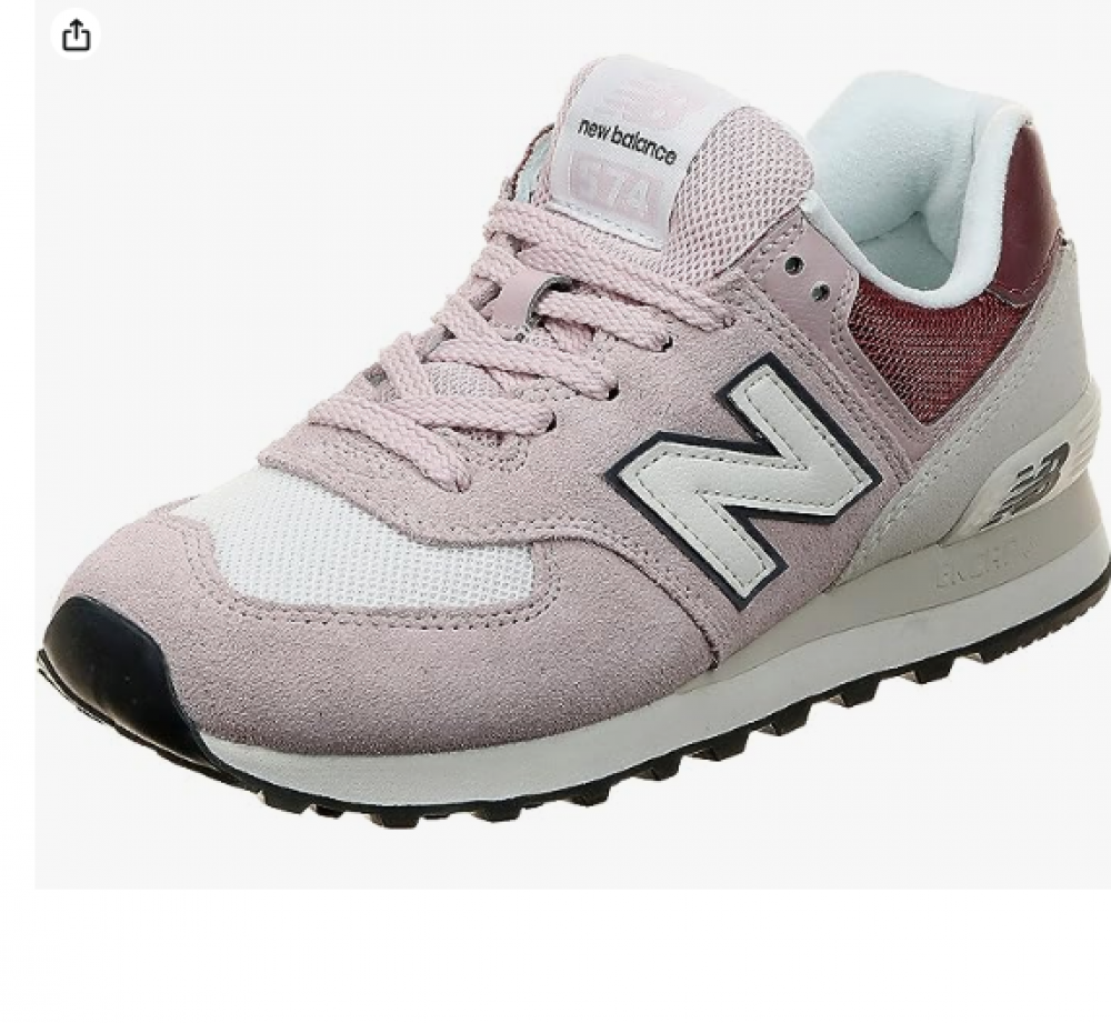 حذاء رياضي للنساء نيو بالانس 574 بنعل مبطن وشامواه