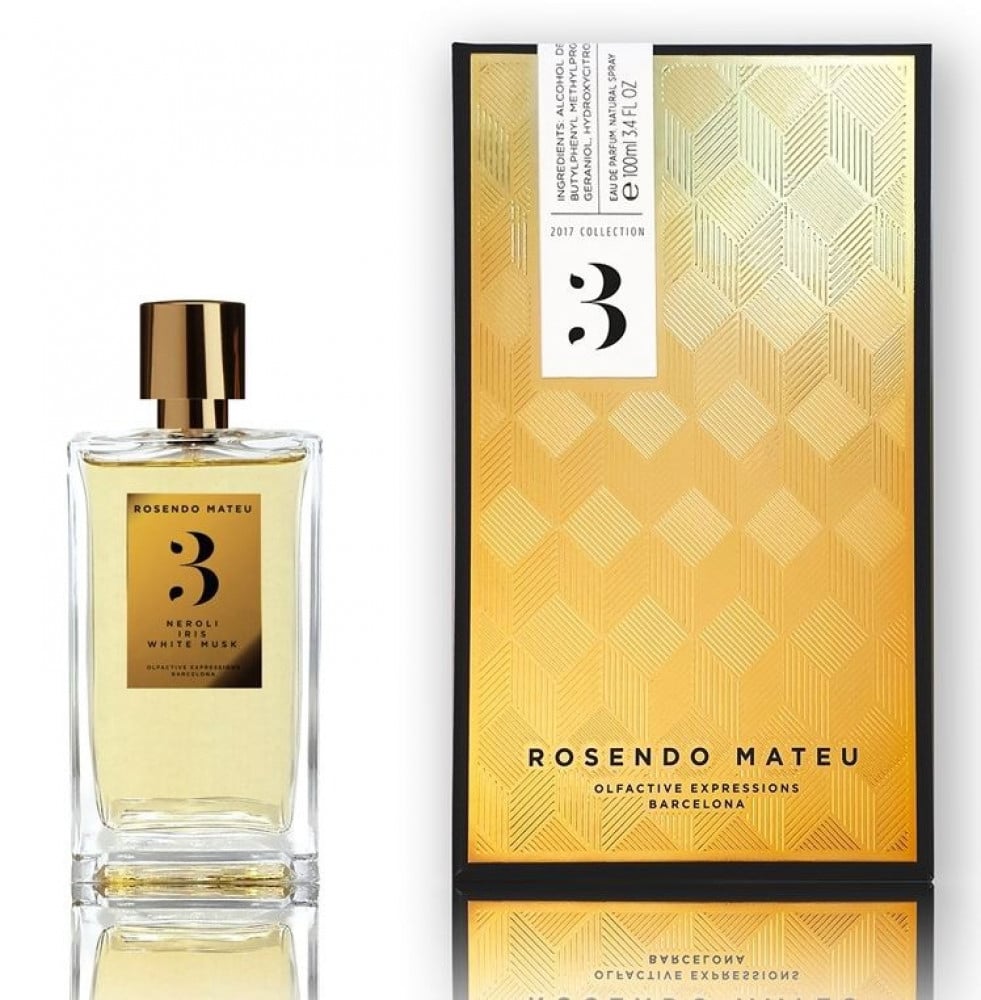 عطر أو دي بارفان من Rosendo Mateu بنفحات نيرولي إيريس ومسك أبيض 100 ملعطر أو دي بارفان من Rosendo Mateu بنفحات نيرولي إيريس ومسك أبيض 100 مل