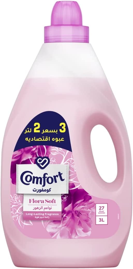 منعم أقمشة فلورا سوفت من Comfort بنعومة وانتعاش 3 لتر