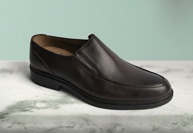 حذاء رجالي طبي MLR بني غامق مقاس 41 بنعل ممتص وتهوية