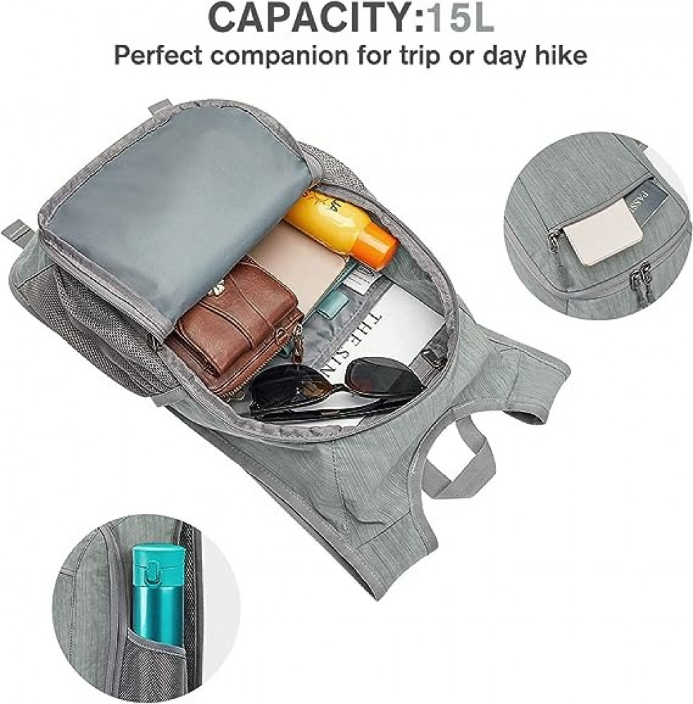 جي 4 فري شنطة ظهر خفيفة الوزن وقابلة للطي للسفر والانشطة الخارجية والمشي لمسافات طويلة 10 لتر/15 لتر