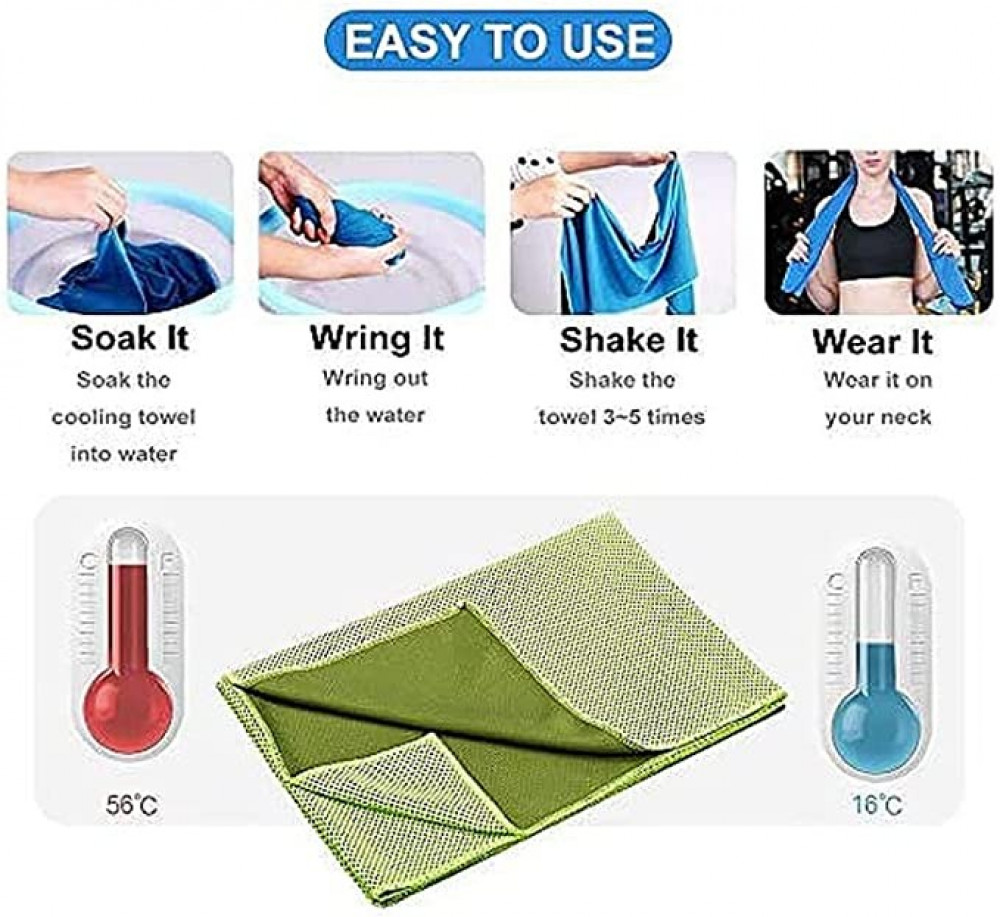 منشفة تبريد مايكروفايبر رياضية قابلة لإعادة الاستخدام 35×12 إنش