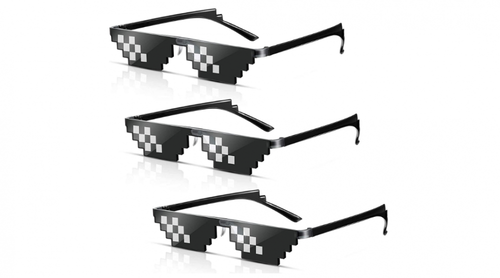 نظارات شمسية بتصميم البكسلات 3 أزواج