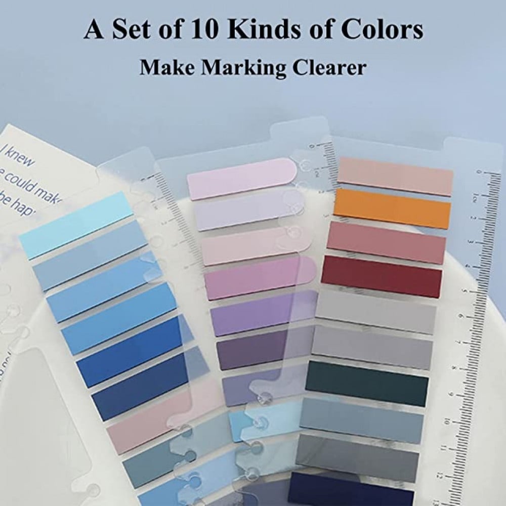 علامات فهرس لاصقة قابلة للكتابة من اوجيتوك، ملصقات متعددة الوظائف، ملاحظات لاصقة ملونة مع مسطرة للمذكرات وعلامات الفهرس، 60 لونًا مختلفًا، لتذييل الكتب والمجلدات والشاشات