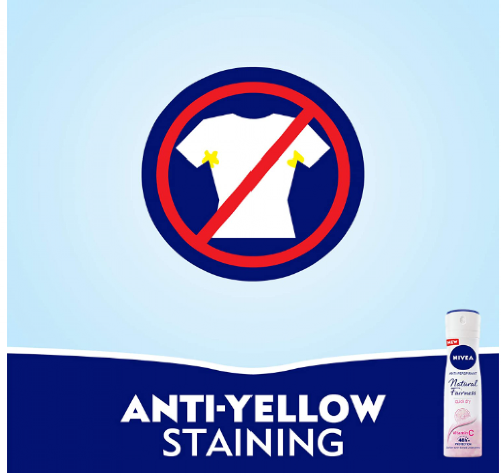 بخاخ مضاد للتعرق من NIVEA ناتشورال فيرنيس بفيتامين سي 150 مل