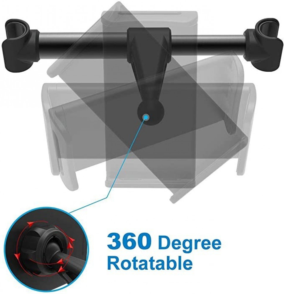 قاعدة تثبيت للتابلت على مسند راس كرسي السيارة من الجهة الخلفية