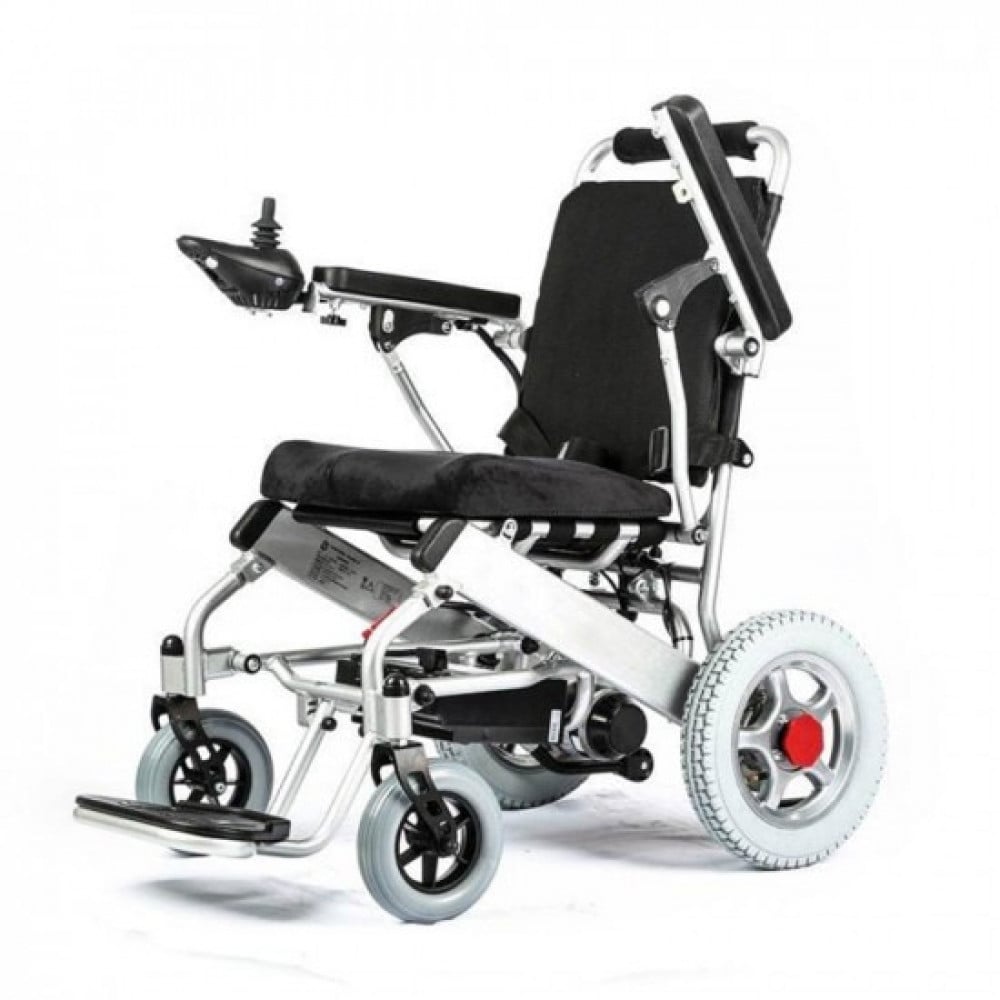 كرسي كهربائي متحرك خفيف قابل للطي نوع DG بطارية 24V مدى 16-20 كم