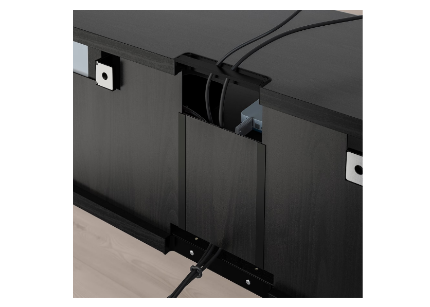 BESTÅ طاولة تلفزيون, أسود-بني, 180x40x38 سم