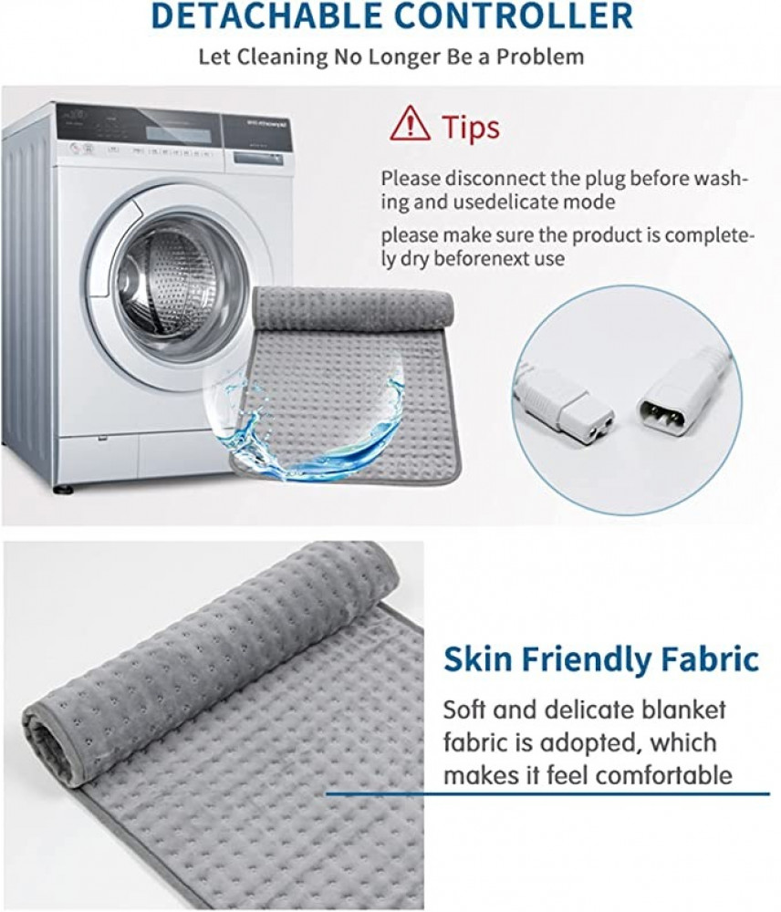 وسادة حرارية كهربائية سريعة التسخين 9 إعدادات قابلة للغسل لتخفيف آلام الظهر