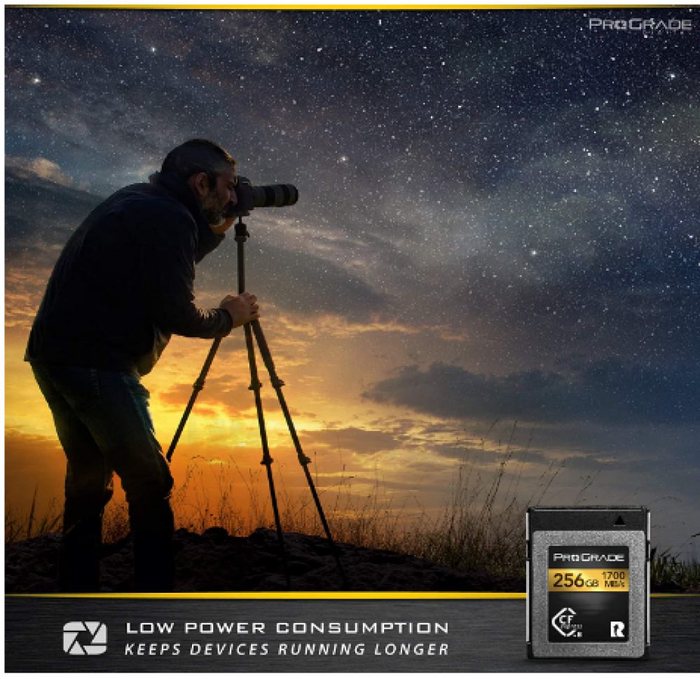 بطاقة ذاكرة برو جريد الرقمية 256GB سي اف اكسبرس النوع B ذهبي