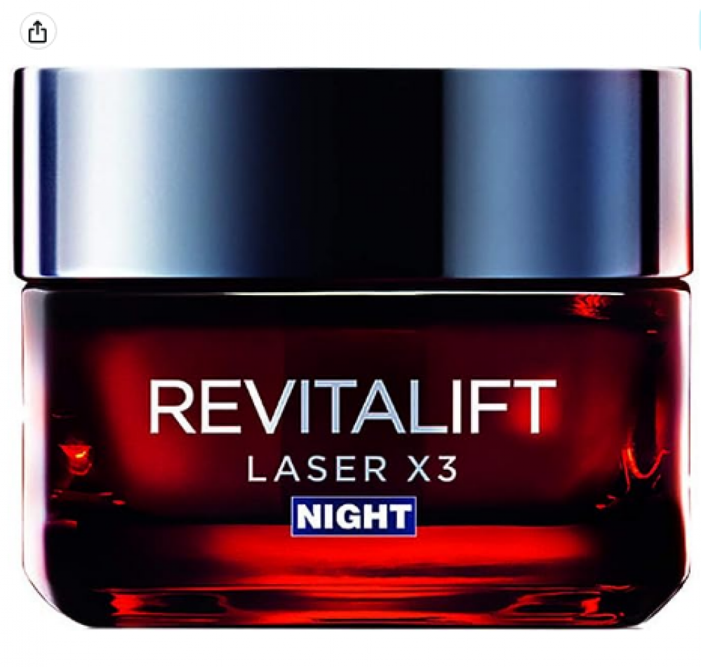 كريم ليلي من لوريال باريس ريفايتاليفت ليزر X3 مضاد للشيخوخة 50 مل