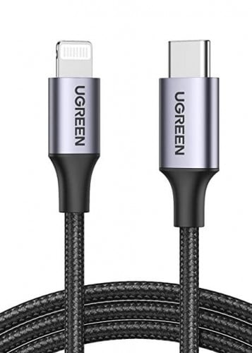 يوجرين كابل قماش الجهزة ايفون للتوصيل من C USB الى...