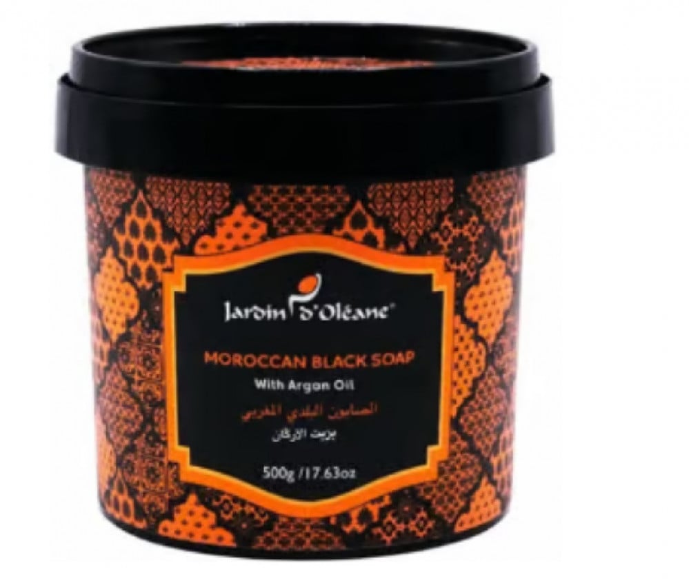 صابون بلدي مغربي بزيت الزيتون من جاردن دي اوليان مقشر ومرطب 500 جم