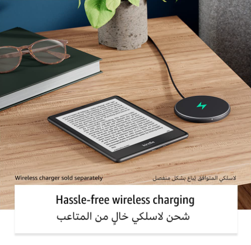 نسخة كيندل بيبر وايت سيجنتشر (32GB) - مع شاشة 6 انش، مع شحن لاسلكي واضاءة امامية قابلة للتعديل التلقائي