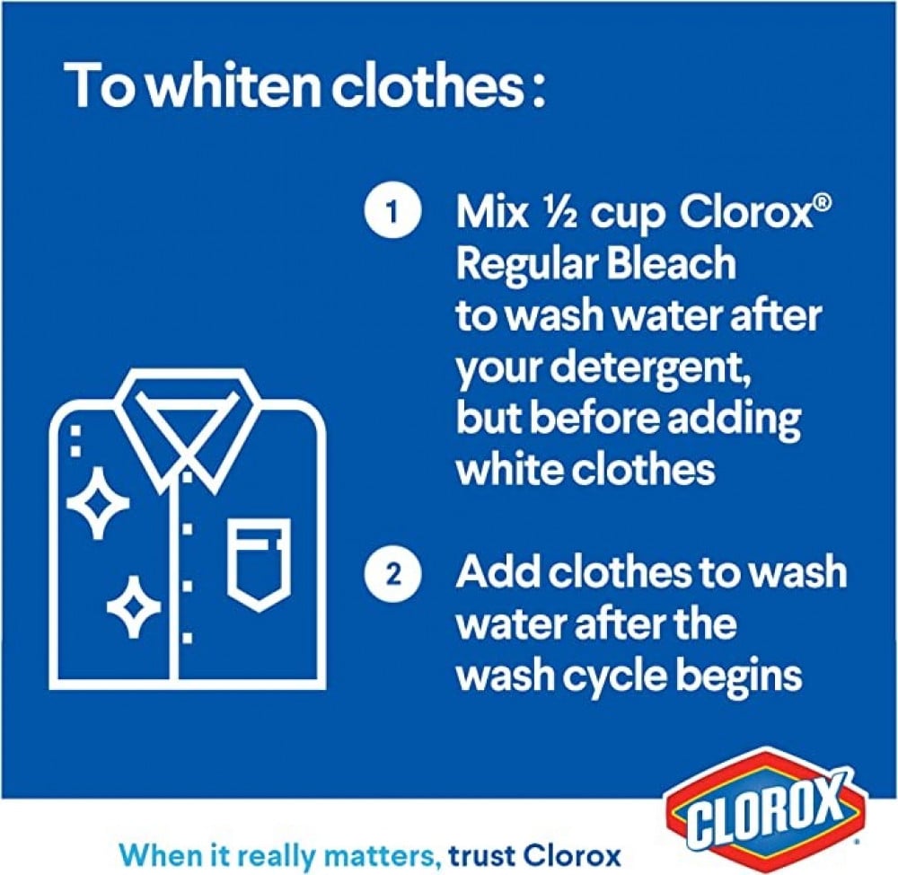 مبيض سائل اصلي من كلوركس، منظف ومطهر للمنزل، يقتل 99.9% من الجراثيم والفيروسات، 470 مل