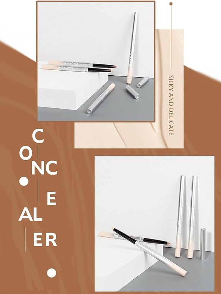 قلم كونسيلر طبيعي مقاوم للماء من SHE LOVES لتغطية 06 جم