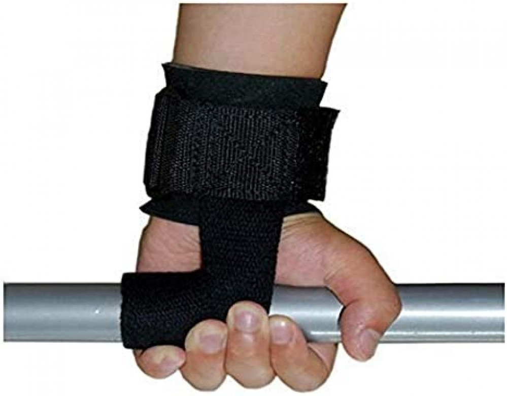 أربطة رفع أثقال قطعتين نايلون وقطن 38سم مع مشبك مقاوم للصدأ دعم معصم