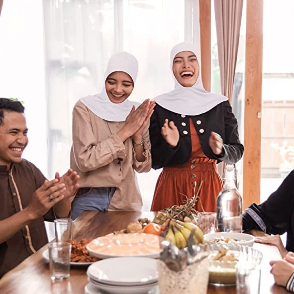 قبعات حجاب مودال قابلة للتعديل لتغطية كاملة 4 قطع