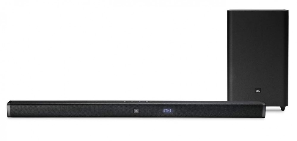 جي بي ال ساوند بار مع مضخم صوت لاسلكي بار 2.1 من جيه بي ال JBLBAR21BLKAM - اسود