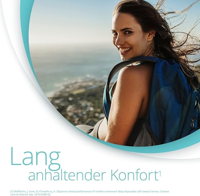 عدسات لاصقة يومية ديليز اكوا كومفورت بلس 050 عبوة 30 عدسة