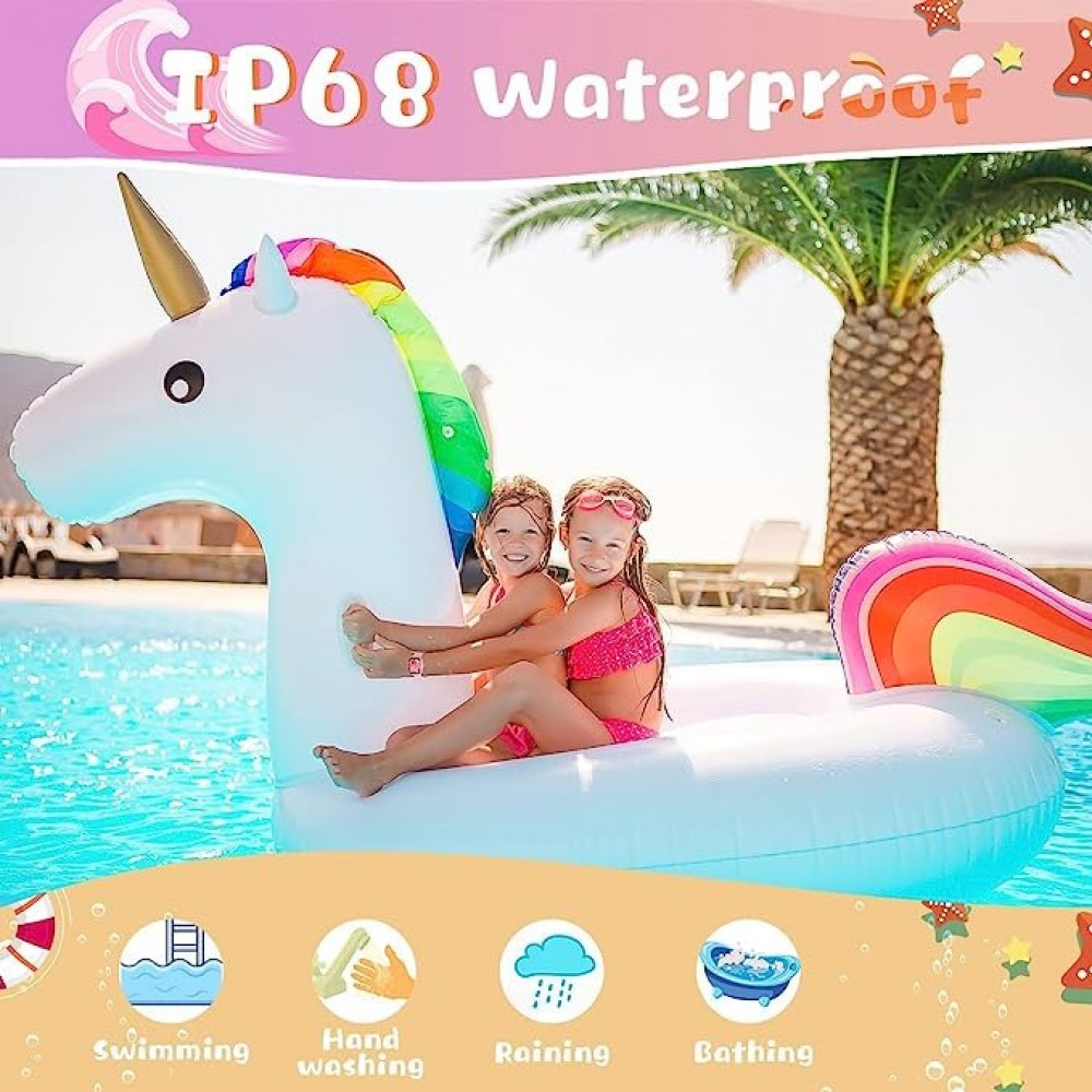 ساعة ذكية مقاومة للماء IP68 من دي ام جي، مع 8 اوضاع رياضة وخاصية تتبع اللياقة البدنية ومعدل ضربات القلب وجودة النوم وعداد الخطوات والسعرات الحرارية ومنبه ساعة، هدية من عمر 6 سنوات فيما فوق