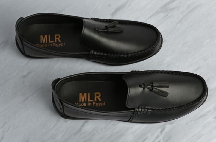 حذاء طبي رجالي MLR جلد طبيعي مبطن خياطة يدوية نعل ربر خفيف مقاس 41