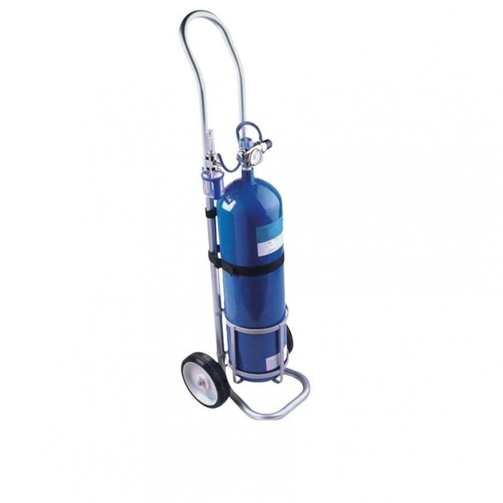 تروللي أسطوانة ألومنيوم قابل لتعديل الارتفاع بعجلات صامتة 6-10 لتر