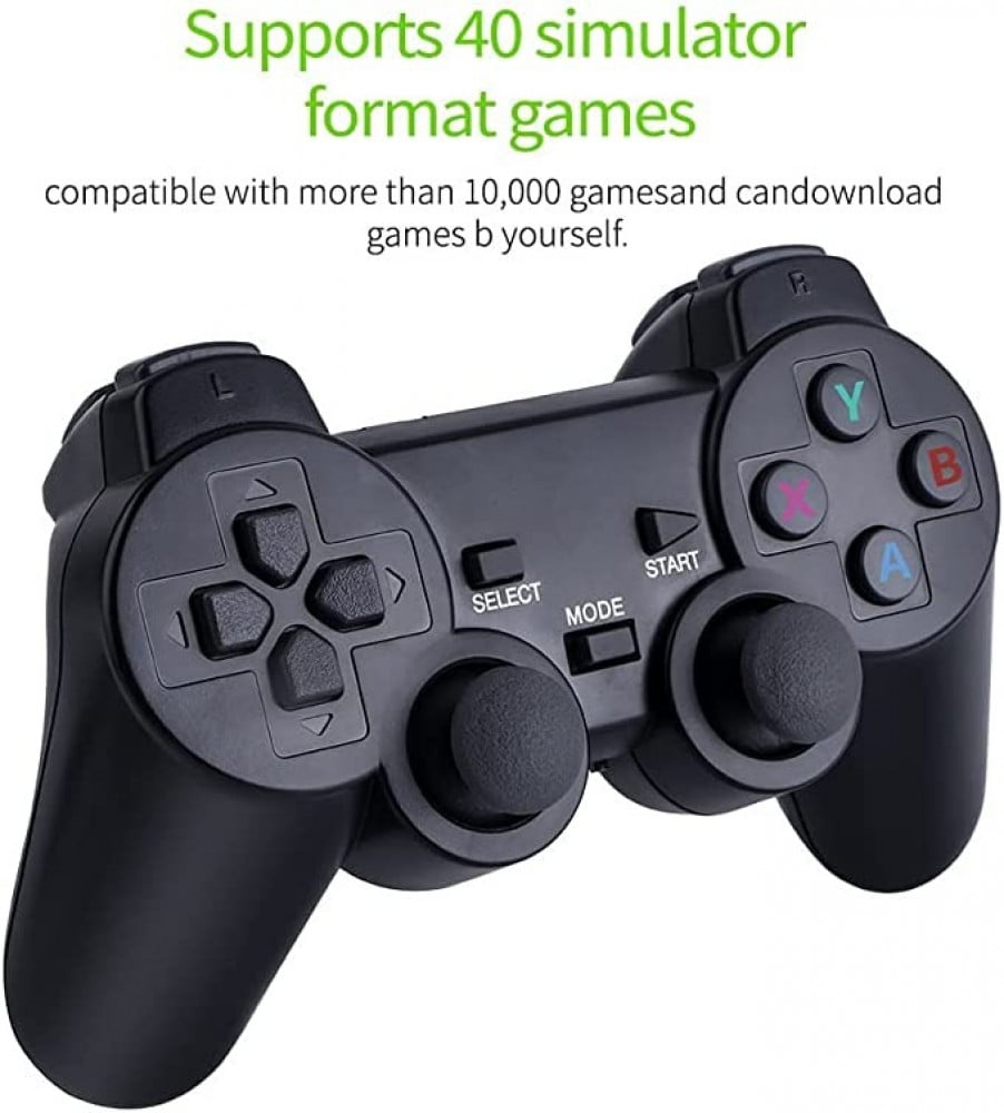 وحدة تحكم لألعاب الفيديو بدقة 4 كيه HD، أزرار تحكم لاسلكية مزدوجة 2.4 جيجا هرتز