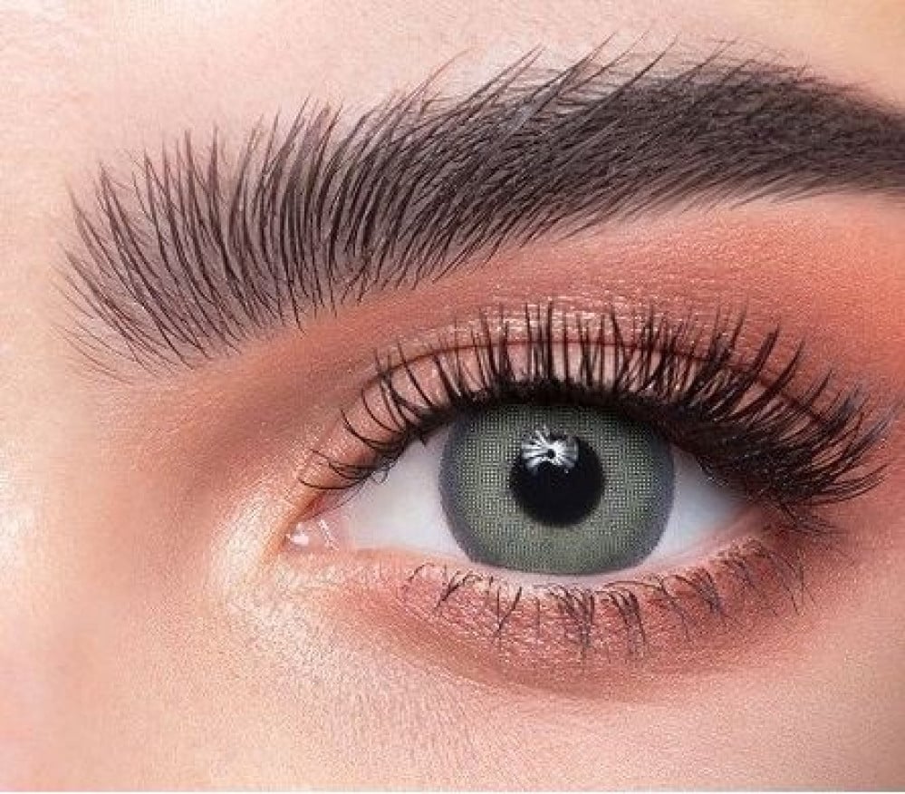 عدسات ملونة من ناتشيورال لا جيت باللون رمادي أخضر للاستخدام 12 شهر