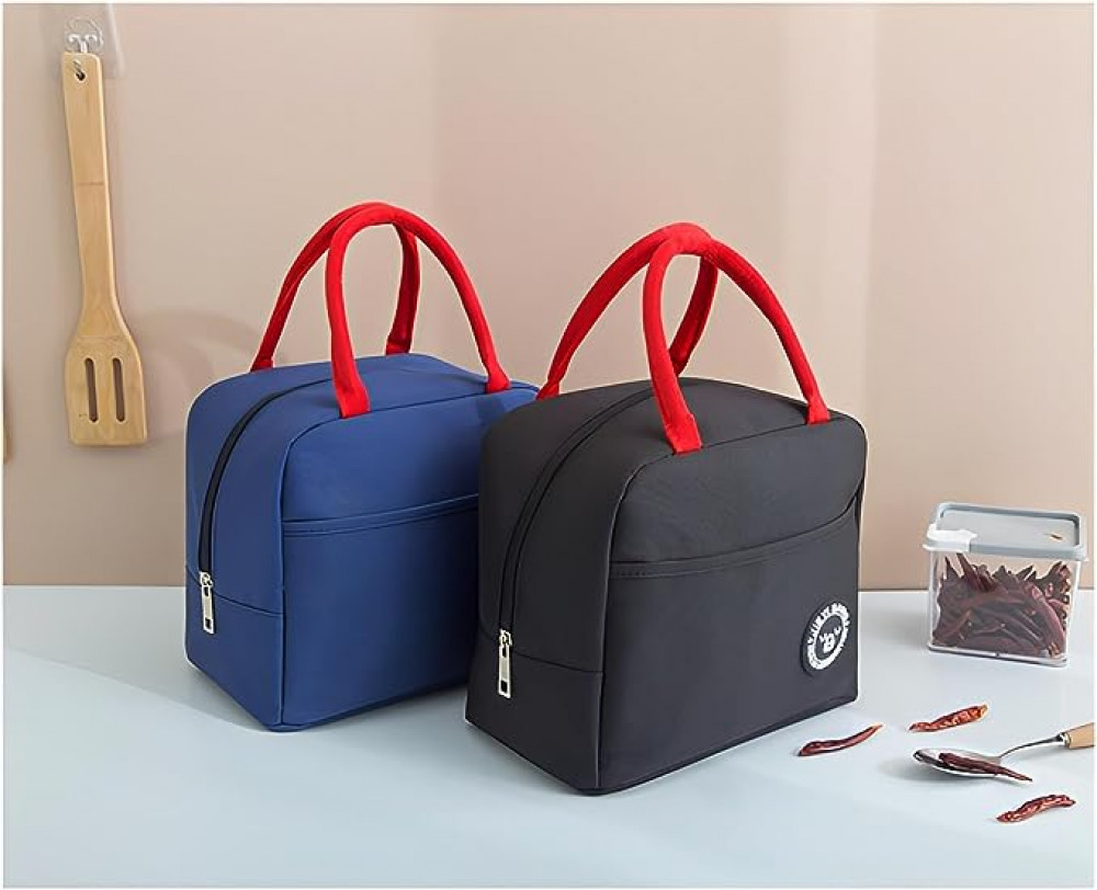 حقيبة صندوق الغداء، حقيبة غداء معزولة مقاومة للماء للنساء والرجال والمكتب والعمل والمدرسة والشاطئ والنزهات وصيد الأسماك والمشي لمسافات طويلة والسفر، حقيبة تبريد حرارية مانعة للتسرب (ازرق)